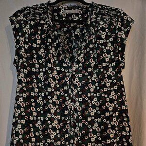 Danielrainn  Green floral Print‎ Pullover Top MED